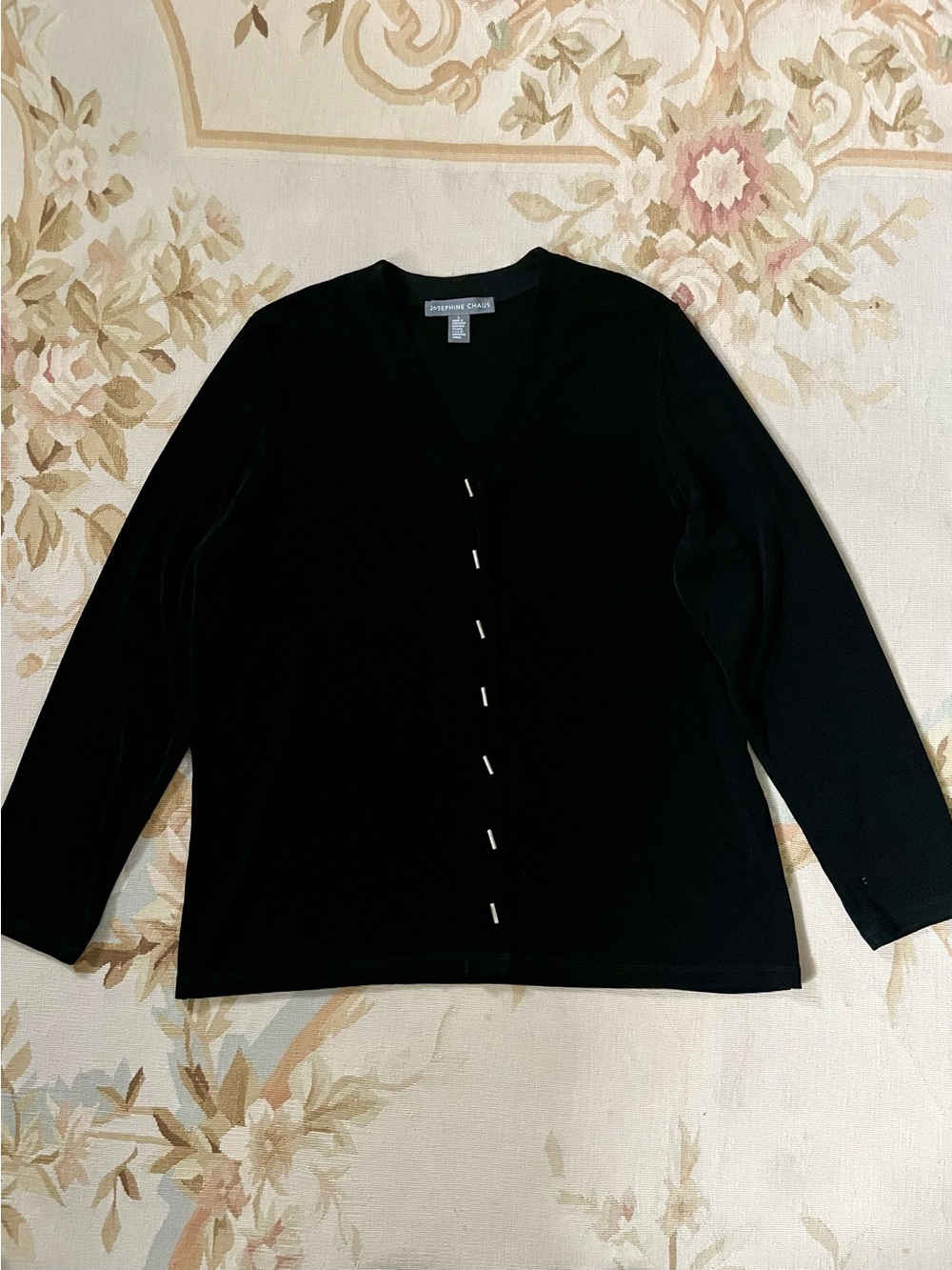 Josephine Chaus Black toggle button V-Neck Cardigan